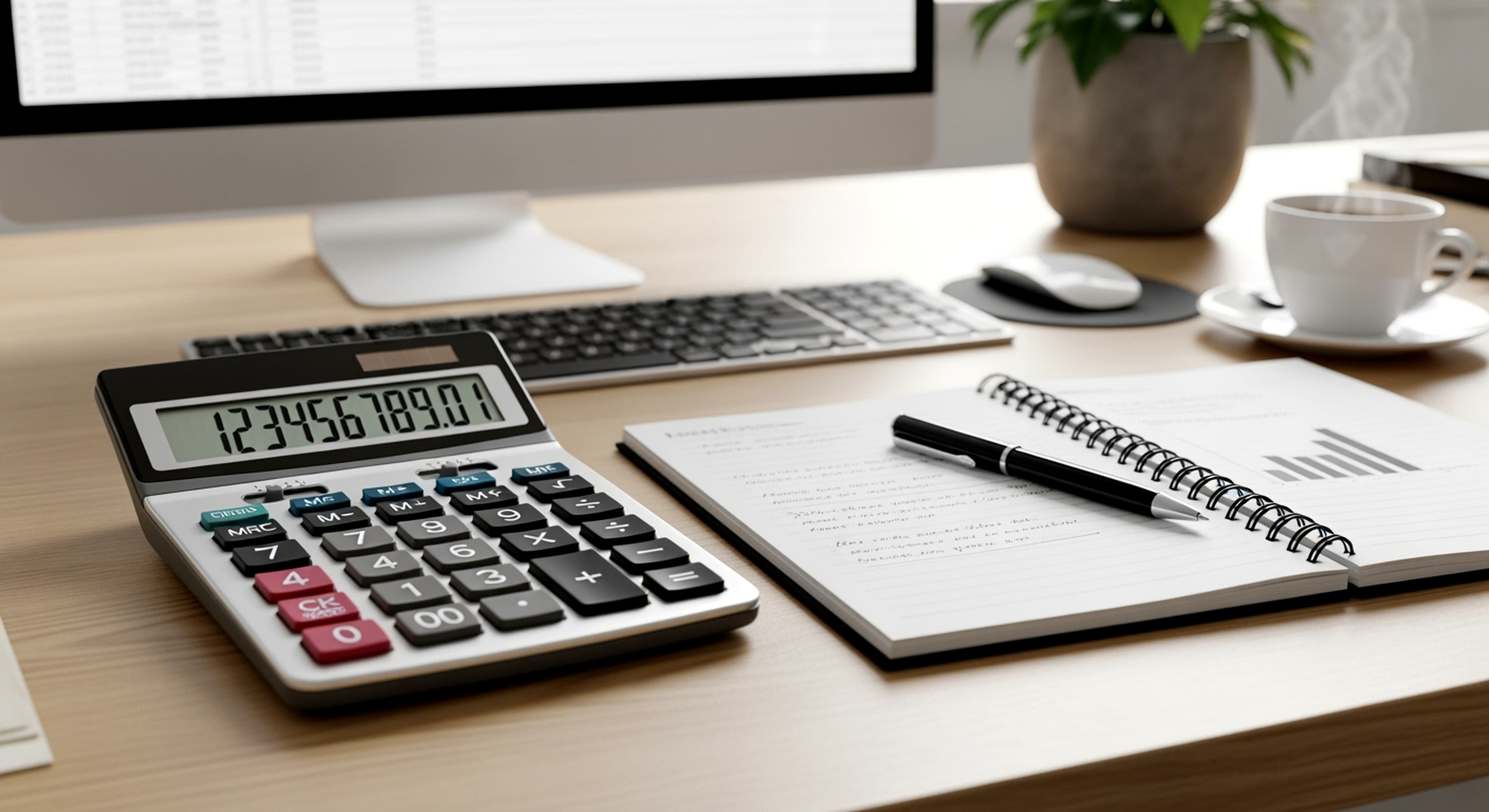 Clean modern Chicago office workspace